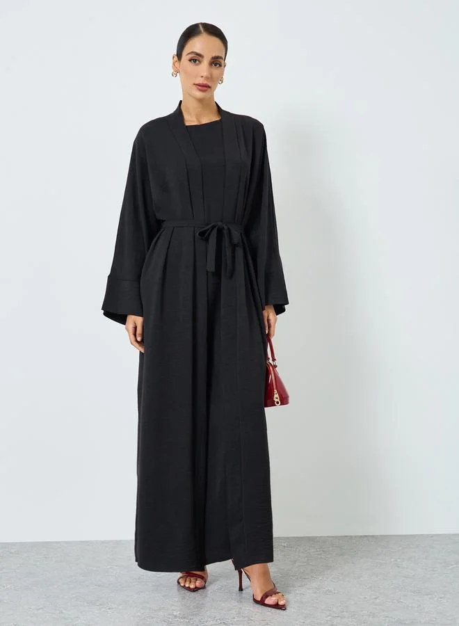 تايك تو طقم محتشم عباية سادة بأكمام طويلة وفستان